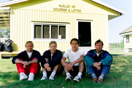 Sven-Bertil och Bo Andersson med sönerna Jonas och Pontus