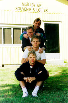 Sven-Bertil och Bo Andersson med sönerna Jonas och Pontus
