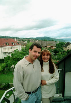 Stefan Rehn med sambo Anneli Lantz i Lausanne