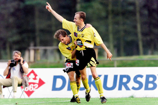Magnus Arvidsson och Miguel Toré, Hässleholm jublar