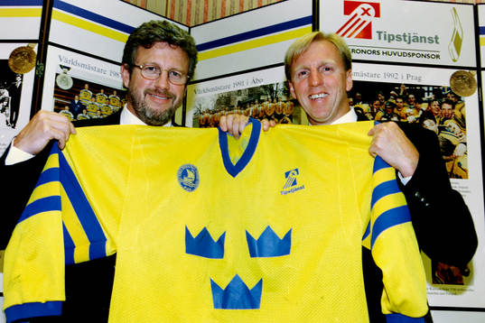 Kent Forsberg, förbundskapten och Tommy Tomth
