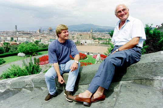 Stefan Schwarz och Kurt Hamrin i Florens