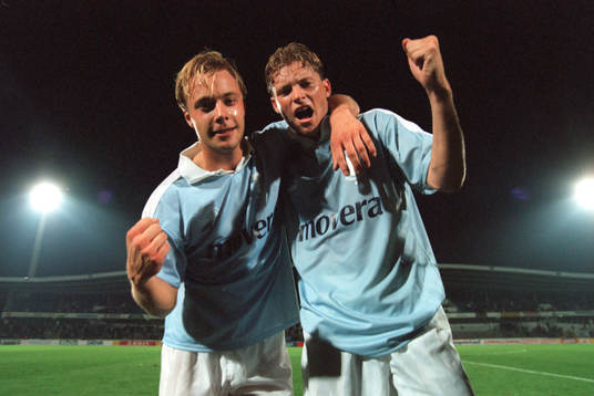 Anders Andersson och Joakim Persson, Malmö, jublar