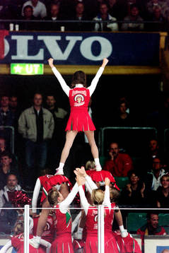 Cheerleaders på matchen