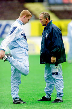 Jörgen Pettersson och Rolf Zetterlund, tränare, Malmö