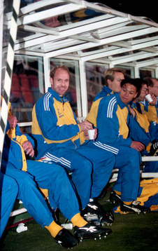Thomas Ravelli, målvakt och Martin Pringle, Sverige