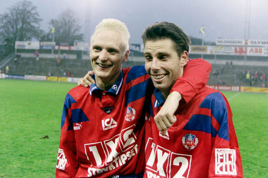 Helsingborgs målskyttar Christer Fursth och Jonas