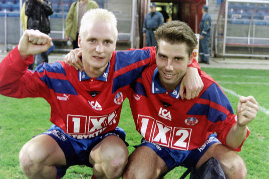 Helsingborgs målskyttar Christer Fursth och Jonas