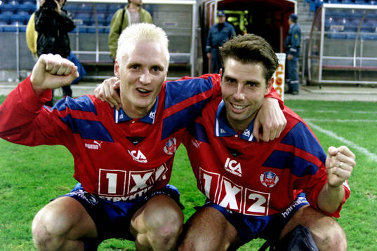 Helsingborgs målskyttar Christer Fursth och Jonas