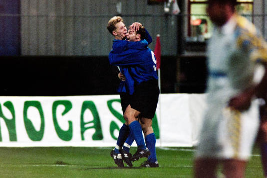 Robert Andersson och Niklas Gudmundsson, Halmstad jublar