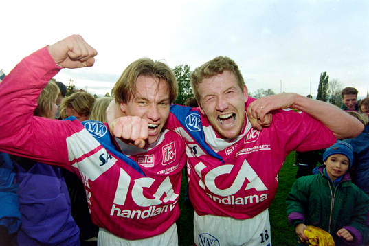 Peder Fransson och Örjan Engström, Umeå jublar