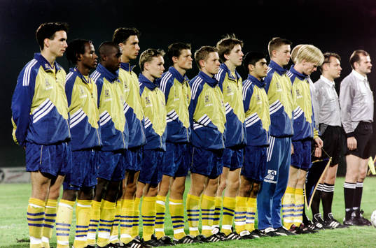 Sveriges startelva innan avspark