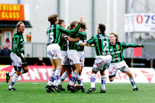 Bläddra bland fler bilder av Fotboll, Kval, till Allsvenskan, Gais - IFK Norrköping, 1-1