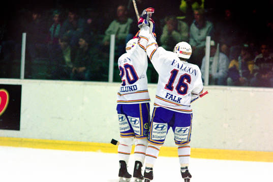 Per Eklund och Nichlas Falk, Djurgården jublar