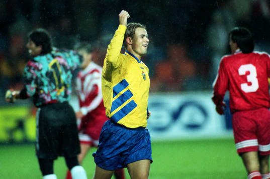 Sverige - Turkiet: Niclas Alexandersson jublar