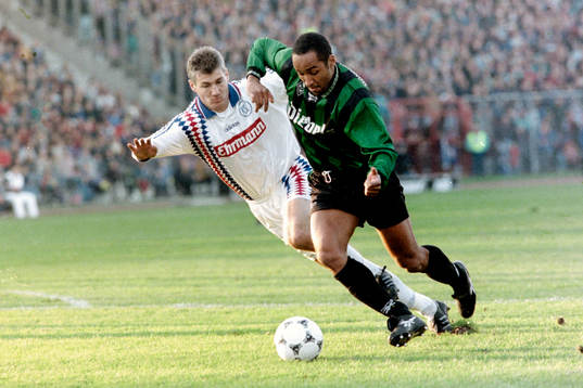 Fotboll, Bundesliga, Karlsruhe - Borussia Mönchengladbach,