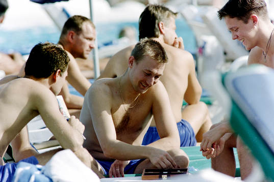 Stefan Landberg vid poolen