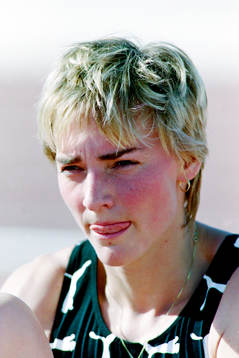 Heike Drechsler på plats