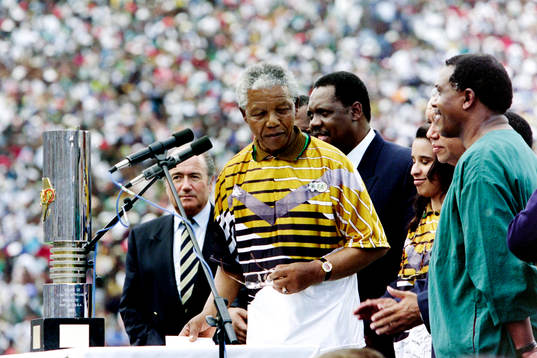 Nelson Mandela på plats