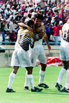 Mark Williams och Mark Fish, Sydafrika jublar tillsammans