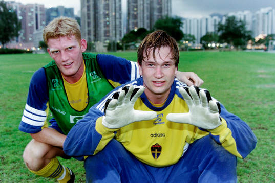 Sebastian Henriksson och Bengt Andersson, målvakt