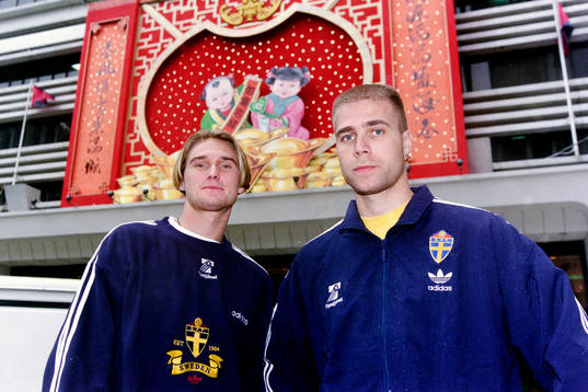 Andreas Andersson och Teddy Lucic på stan