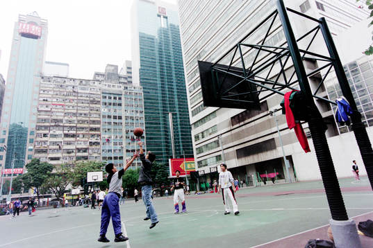 Miljöbild Hongkong. Basket