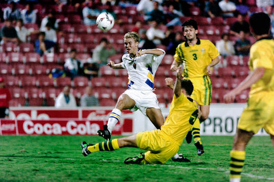 Fotboll, Sverige, Landslagsturné, Brisbane, Sverige -