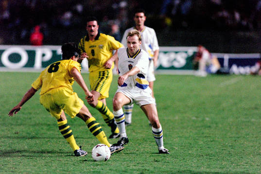 Fotboll, Sverige, Landslagsturné, Brisbane, Sverige -