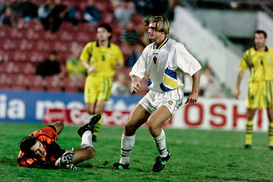 Fotboll, Sverige, Landslagsturné, Brisbane, Sverige -
