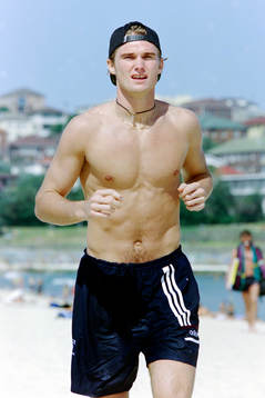 Andreas Andersson på stranden