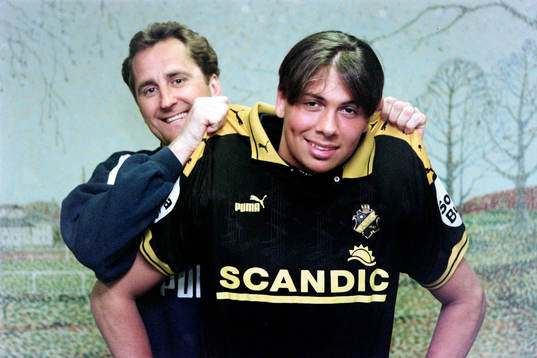 Erik Hamrén, tränare och Alexander Östlund, AIK