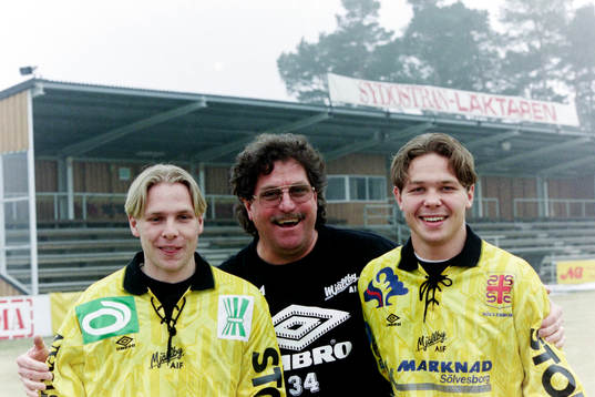 Peter Antoine, tränare och Jonas Andersson och Pontus