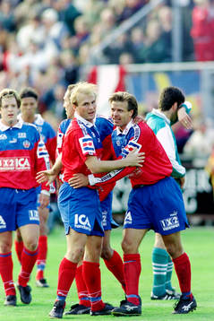 Peter Wibrån och Roland Nilsson, Helsingborg jublar