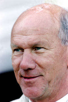 Tommy Svensson, förbundskapten i Sverige på plats