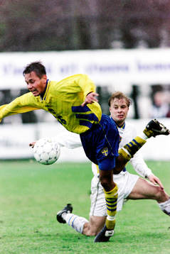 Marcus Lantz, Sverige U21 stoppas av Anders Andersson,