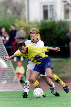 Erik Wahlstedt, Sverige U21 med Sebastian Henriksson,