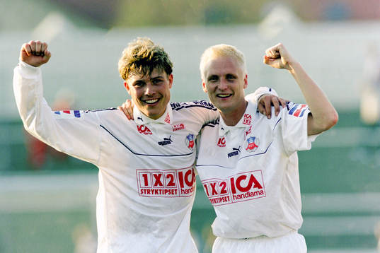 Målskyttarna Ola Nilsson och Christer Fursth, Helsingborg