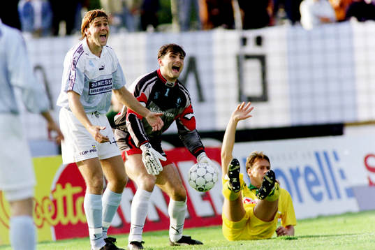 Jonas Wirmola och Jonnie Fedel, målvakt, Malmö