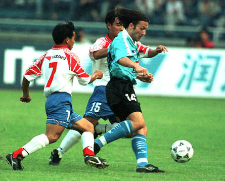 Guangzhou, Kina 1996.05.19, Fotboll Guangdong - Dalian