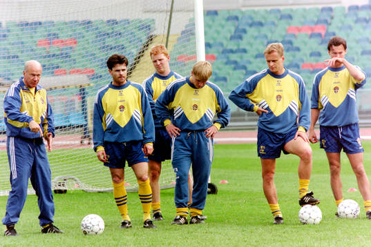 Tommy Svensson, förbundskapten, Anders Limpar,  Jörgen