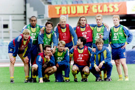 Gruppbild. Bakre fr.v. Martin Dahlin, Joachim Björklund,