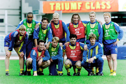Gruppbild. Bakre fr.v. Martin Dahlin, Joachim Björklund,