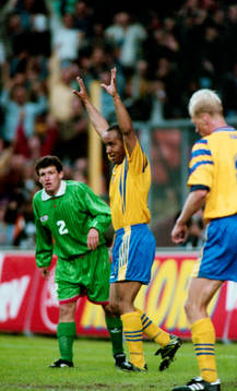 Martin Dahlin jublar