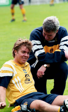 Tomas Brolin och läkaren Jan Ekstrand