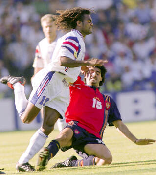 Football, Uefa EURO 1996 (England), Group B, France - Spain