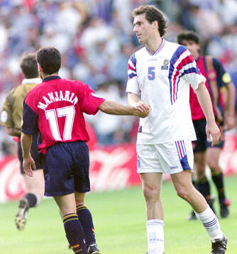Football, Uefa EURO 1996 (England), Group B, France - Spain