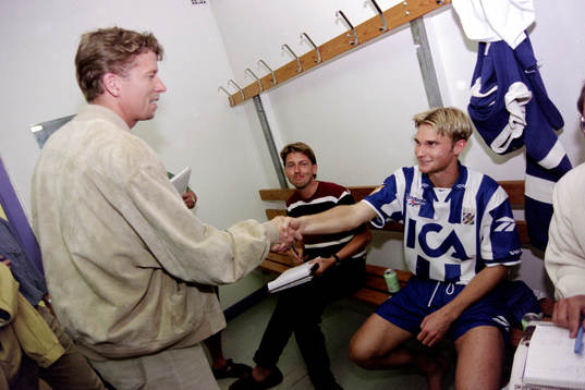 Johnny Ekström hälsar på Andreas Andersson, Göteborg i