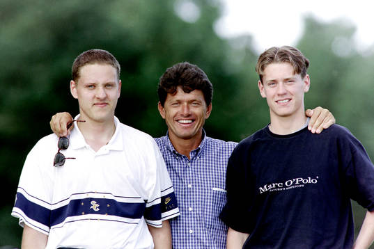 Bo Augustsson med sönerna Johan och Andreas