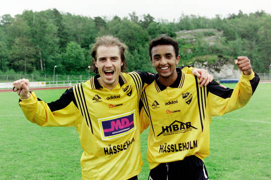 Hässleholms målskyttar Magnus Arvidsson och Awet